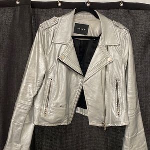 Silver Leather Jacket